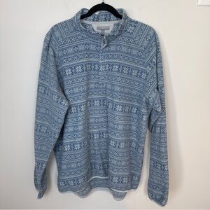 Peter Millar Crown Sport Men's 2XL Thermal Flow Micro Fleece Half-Zip Snowflake